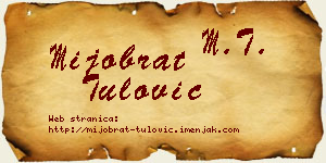 Mijobrat Tulović vizit kartica